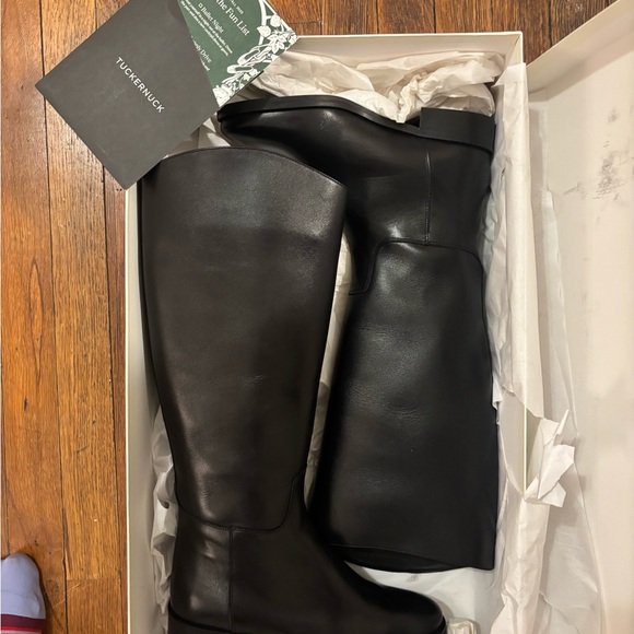 Tuckernuck Classic Black Leather Women's Riding Boots NWT - Picture 4 of 9